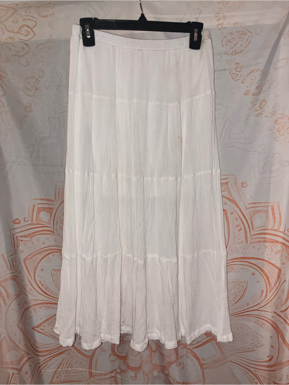 Blashe Classic White Tiered Midi w/ Slit Skirt - Picture 5 of 7